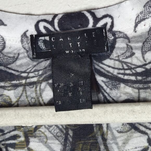 Vintage Carole Little Y2K Top Size 1X Affliction Style USA Gothic Cross Stone - Picture 6 of 6